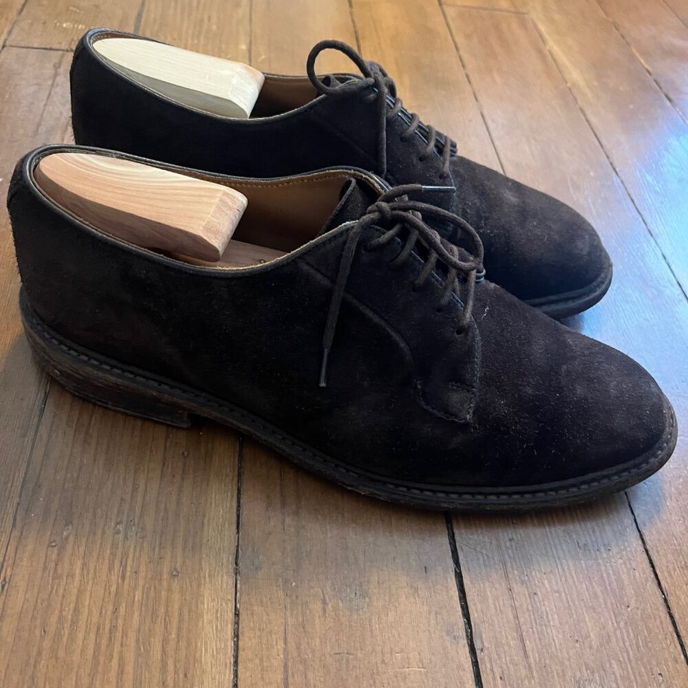 Trickers Robert Derby in Coffee Suede Size 7UK